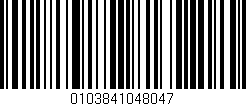Código de barras (EAN, GTIN, SKU, ISBN): '0103841048047'