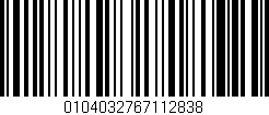 Código de barras (EAN, GTIN, SKU, ISBN): '0104032767112838'