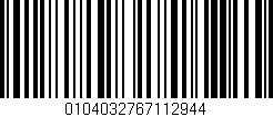 Código de barras (EAN, GTIN, SKU, ISBN): '0104032767112944'