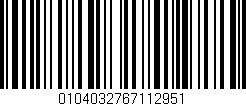 Código de barras (EAN, GTIN, SKU, ISBN): '0104032767112951'