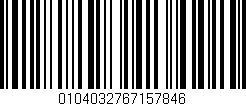 Código de barras (EAN, GTIN, SKU, ISBN): '0104032767157846'