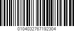 Código de barras (EAN, GTIN, SKU, ISBN): '0104032767192304'