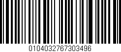 Código de barras (EAN, GTIN, SKU, ISBN): '0104032767303496'