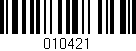 Código de barras (EAN, GTIN, SKU, ISBN): '010421'