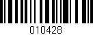 Código de barras (EAN, GTIN, SKU, ISBN): '010428'