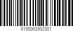 Código de barras (EAN, GTIN, SKU, ISBN): '0105003302301'