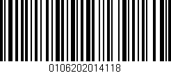 Código de barras (EAN, GTIN, SKU, ISBN): '0106202014118'