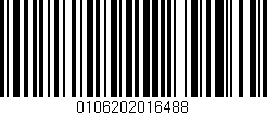 Código de barras (EAN, GTIN, SKU, ISBN): '0106202016488'