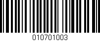 Código de barras (EAN, GTIN, SKU, ISBN): '010701003'