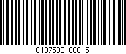 Código de barras (EAN, GTIN, SKU, ISBN): '0107500100015'