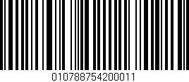 Código de barras (EAN, GTIN, SKU, ISBN): '010788754200011'