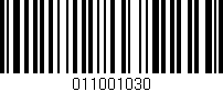 Código de barras (EAN, GTIN, SKU, ISBN): '011001030'