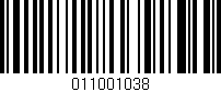 Código de barras (EAN, GTIN, SKU, ISBN): '011001038'