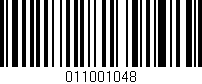 Código de barras (EAN, GTIN, SKU, ISBN): '011001048'
