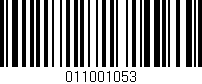 Código de barras (EAN, GTIN, SKU, ISBN): '011001053'