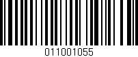 Código de barras (EAN, GTIN, SKU, ISBN): '011001055'