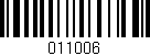 Código de barras (EAN, GTIN, SKU, ISBN): '011006'