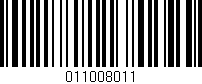 Código de barras (EAN, GTIN, SKU, ISBN): '011008011'