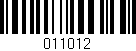 Código de barras (EAN, GTIN, SKU, ISBN): '011012'
