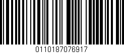 Código de barras (EAN, GTIN, SKU, ISBN): '0110187076917'