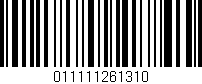 Código de barras (EAN, GTIN, SKU, ISBN): '011111261310'