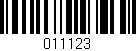 Código de barras (EAN, GTIN, SKU, ISBN): '011123'