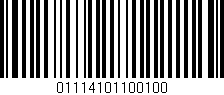 Código de barras (EAN, GTIN, SKU, ISBN): '01114101100100'
