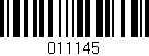 Código de barras (EAN, GTIN, SKU, ISBN): '011145'