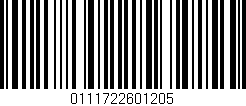 Código de barras (EAN, GTIN, SKU, ISBN): '0111722601205'