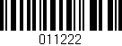 Código de barras (EAN, GTIN, SKU, ISBN): '011222'