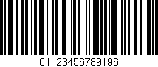 Código de barras (EAN, GTIN, SKU, ISBN): '01123456789196'