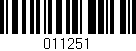 Código de barras (EAN, GTIN, SKU, ISBN): '011251'