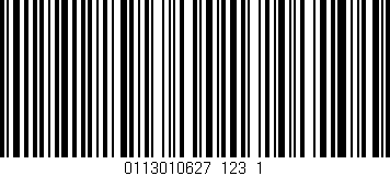 Código de barras (EAN, GTIN, SKU, ISBN): '0113010627_123_1'