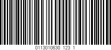 Código de barras (EAN, GTIN, SKU, ISBN): '0113010630_123_1'