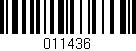 Código de barras (EAN, GTIN, SKU, ISBN): '011436'