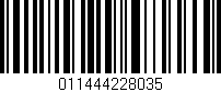 Código de barras (EAN, GTIN, SKU, ISBN): '011444228035'