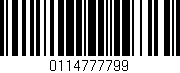 Código de barras (EAN, GTIN, SKU, ISBN): '0114777799'