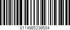Código de barras (EAN, GTIN, SKU, ISBN): '0114965238504'