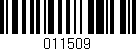 Código de barras (EAN, GTIN, SKU, ISBN): '011509'