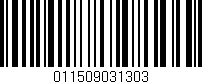 Código de barras (EAN, GTIN, SKU, ISBN): '011509031303'