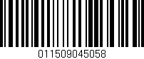 Código de barras (EAN, GTIN, SKU, ISBN): '011509045058'