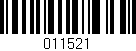 Código de barras (EAN, GTIN, SKU, ISBN): '011521'
