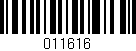 Código de barras (EAN, GTIN, SKU, ISBN): '011616'
