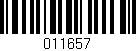 Código de barras (EAN, GTIN, SKU, ISBN): '011657'