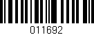 Código de barras (EAN, GTIN, SKU, ISBN): '011692'