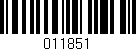 Código de barras (EAN, GTIN, SKU, ISBN): '011851'