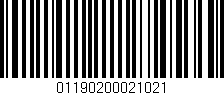 Código de barras (EAN, GTIN, SKU, ISBN): '01190200021021'
