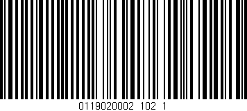 Código de barras (EAN, GTIN, SKU, ISBN): '0119020002_102_1'