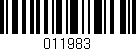 Código de barras (EAN, GTIN, SKU, ISBN): '011983'