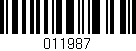 Código de barras (EAN, GTIN, SKU, ISBN): '011987'